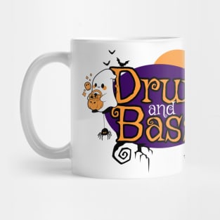 DRUM AND BASS - Trick Or Beat Ghosts (orange/purple) Mug